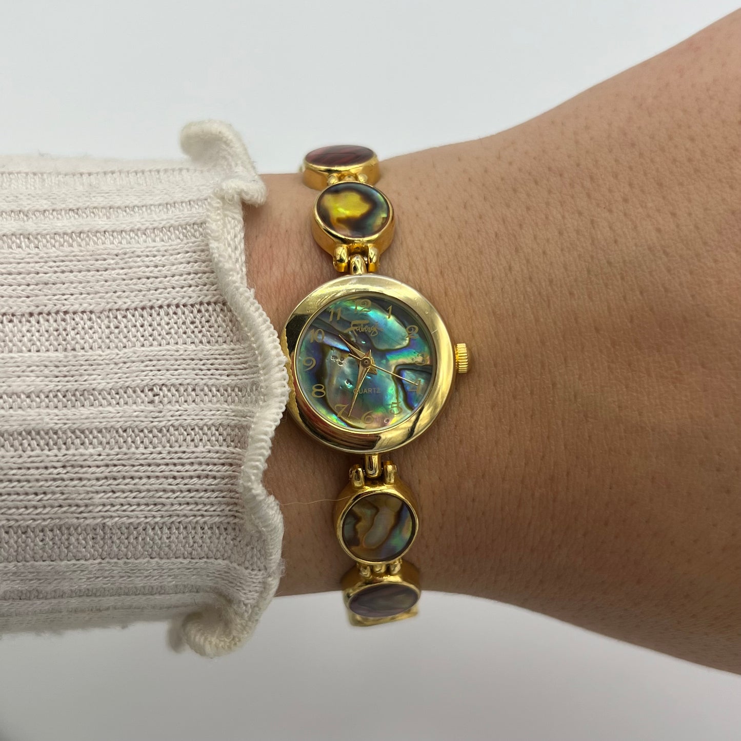 ✨ Gold-Toned Abalone Watch