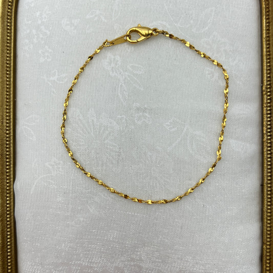 Dainty Gold-Tone Rope Bracelet