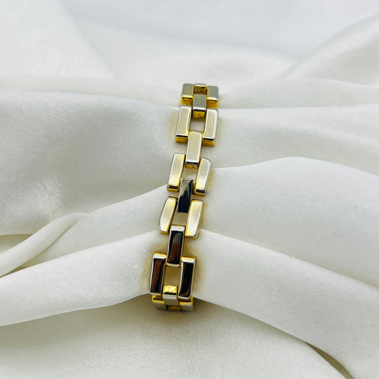 Elegant Gold Tone Rectangle Tank Watch
