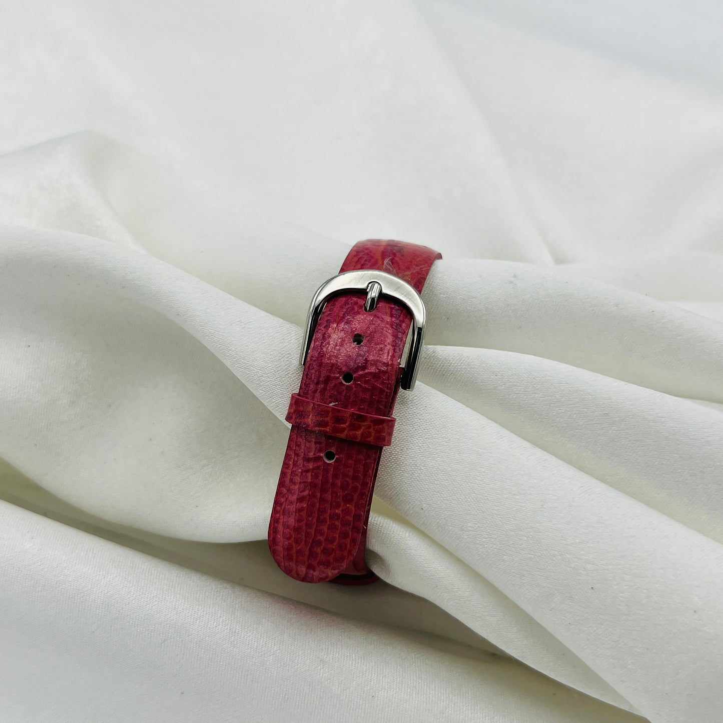 Adorable Heart Charm Red Leather Watch