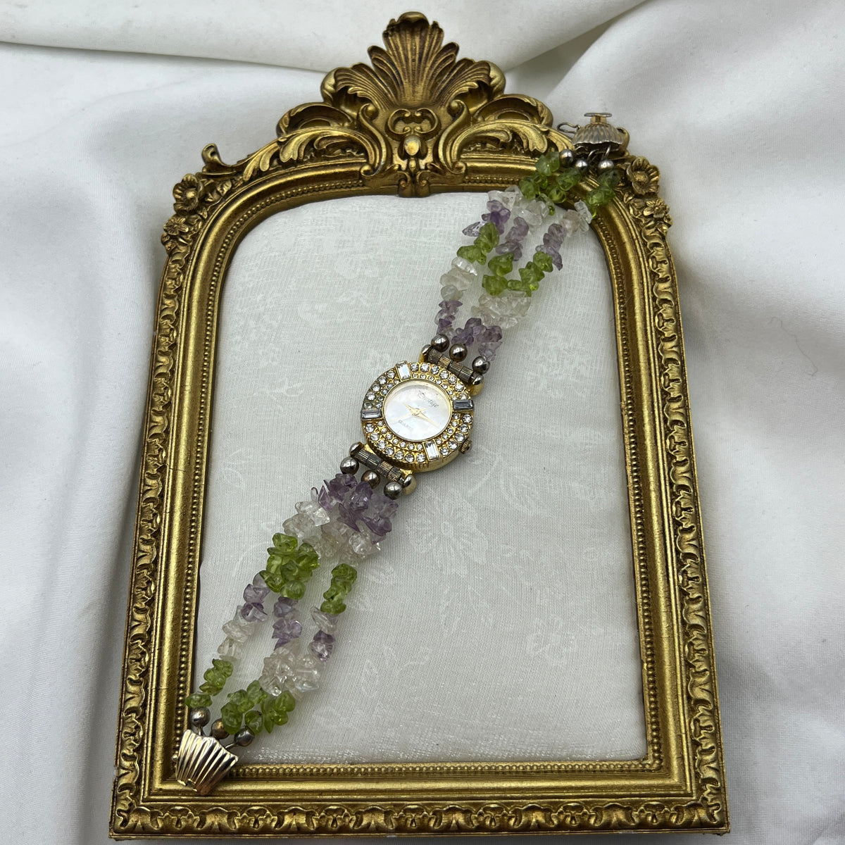 Multi-Strand Diamanté Baguette Watch