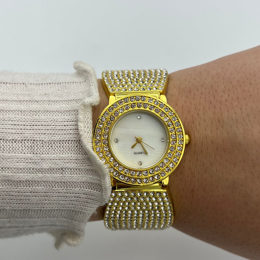 Diamanté Gold-Toned Watch