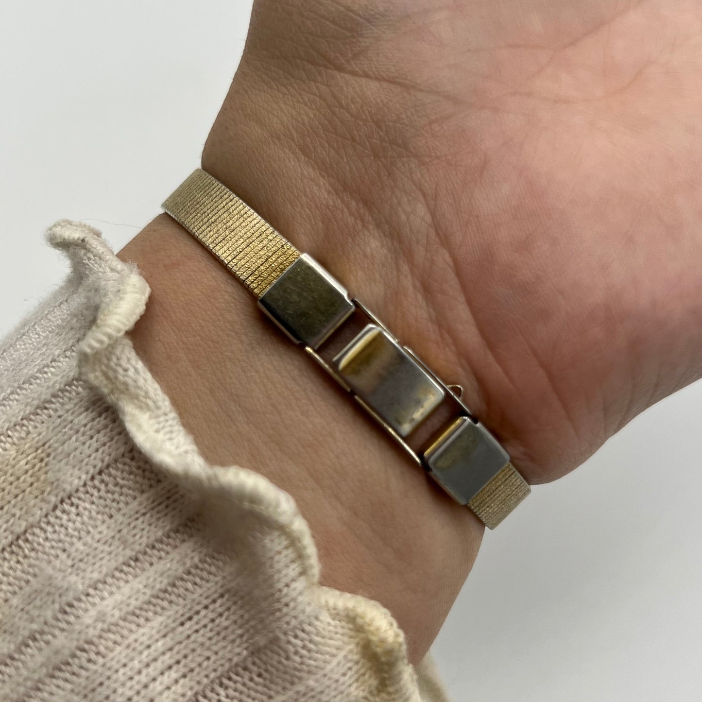 Baylor Flower Embossed Gold-Toned Watch