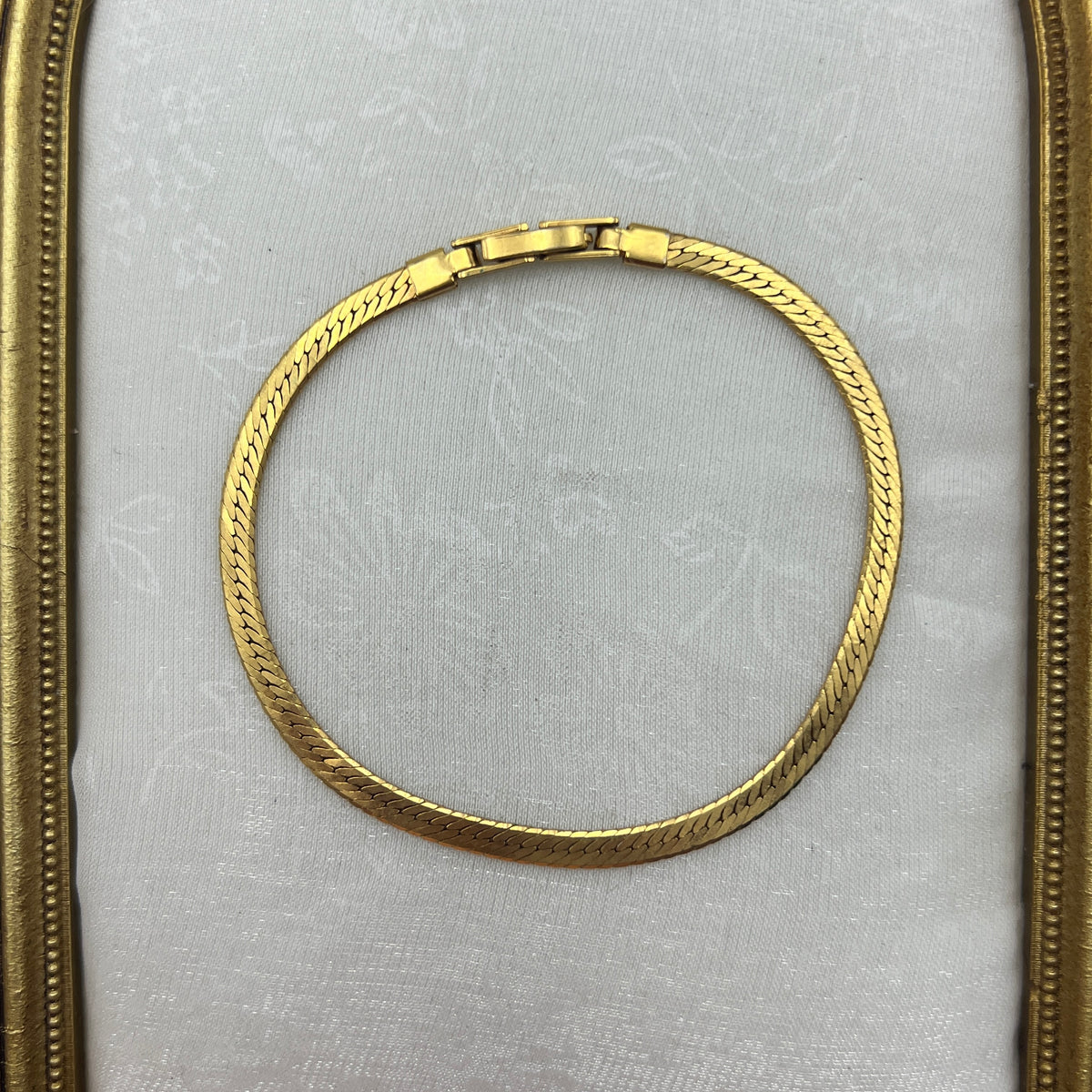 Dainty Herringbone Gold-Tone Bracelet