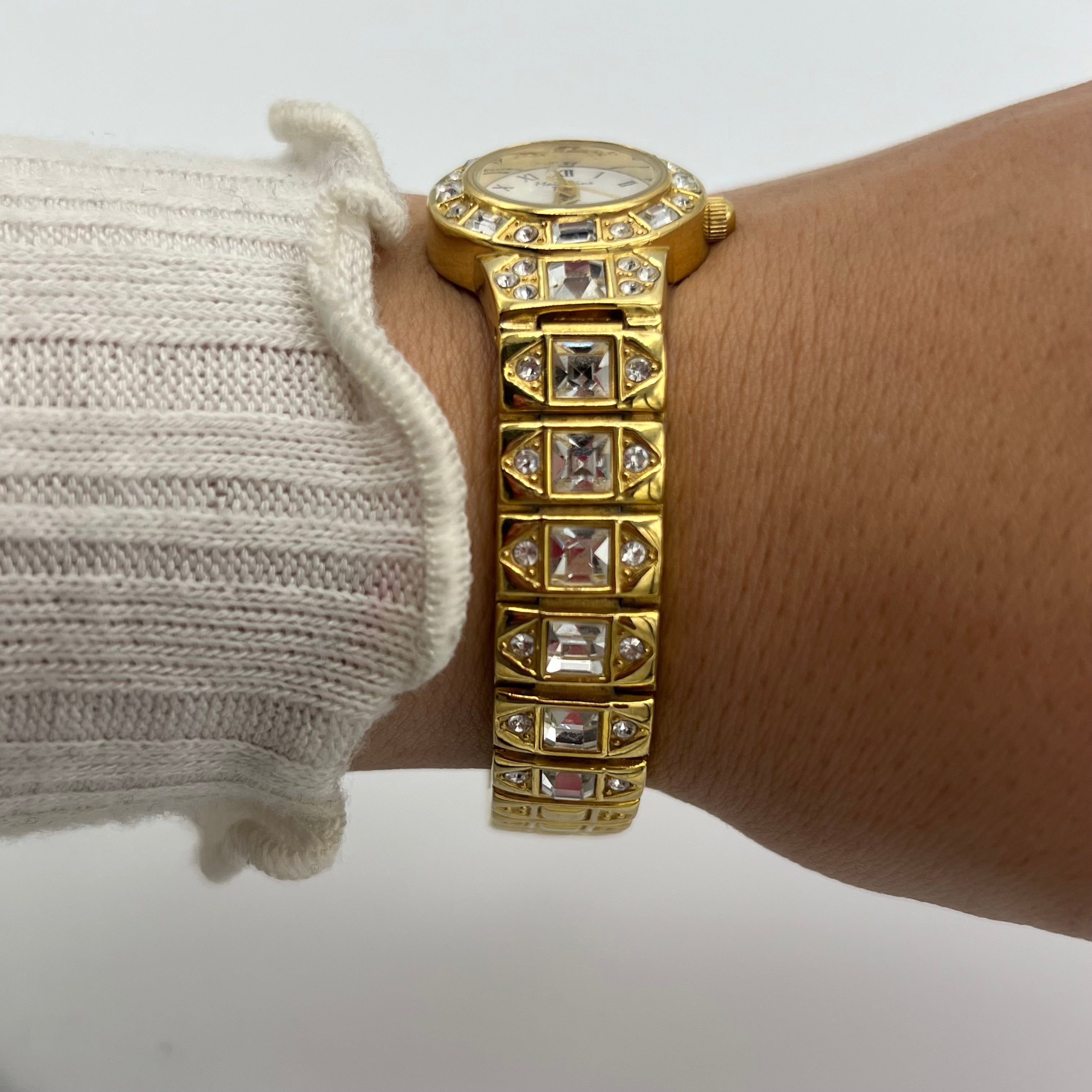 ✨ Gold-Toned Diamanté Watch