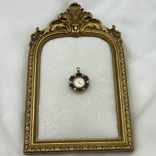 Ruby Gemstone Pendant Watch