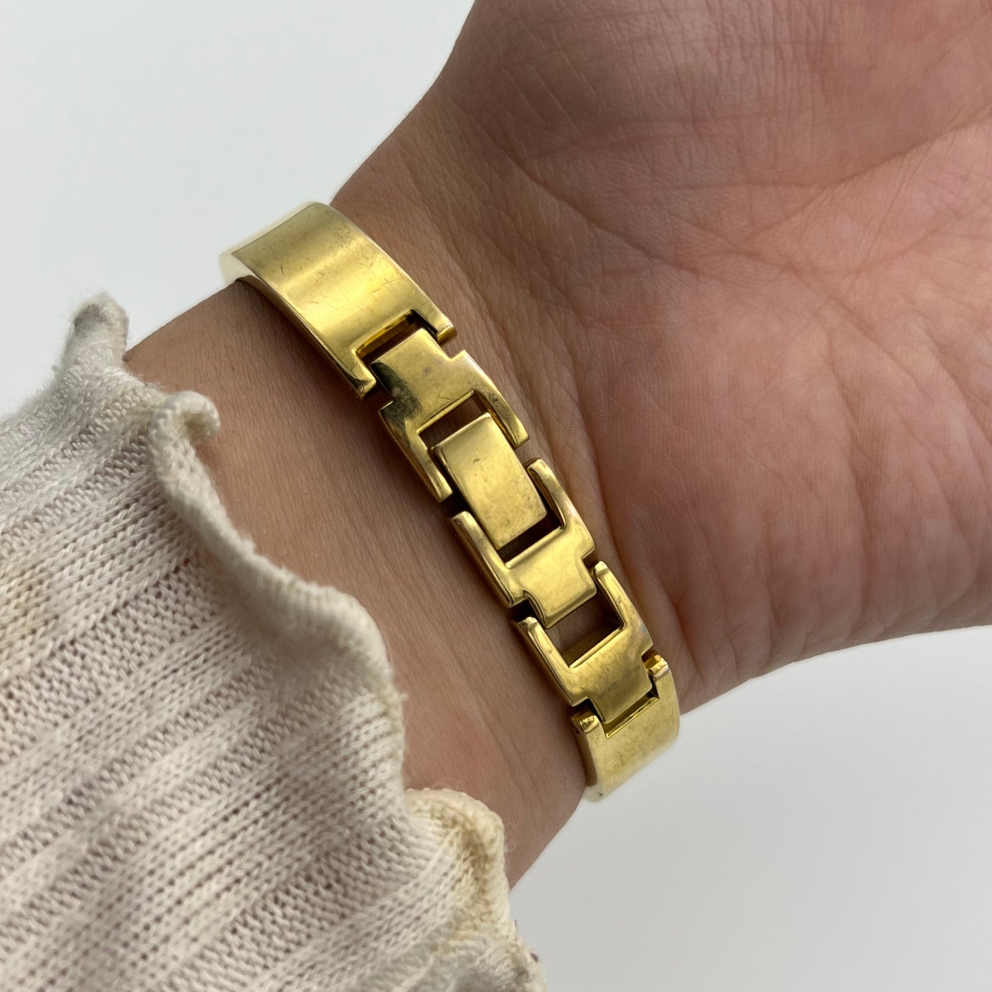 Joan Rivers Gold-Toned Watch with Mother of Pearl Dial