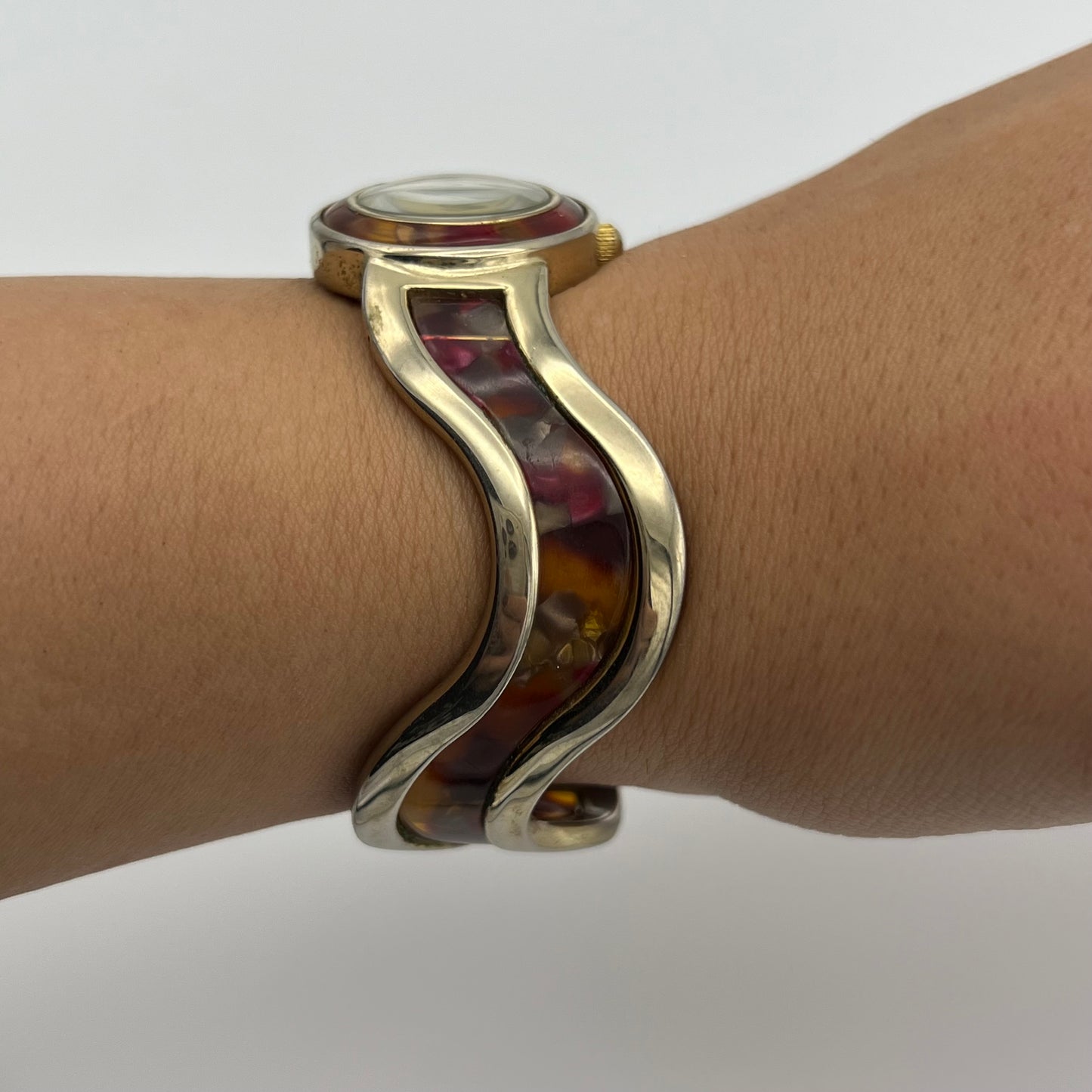 Wavy Red Tortoise Shell Watch