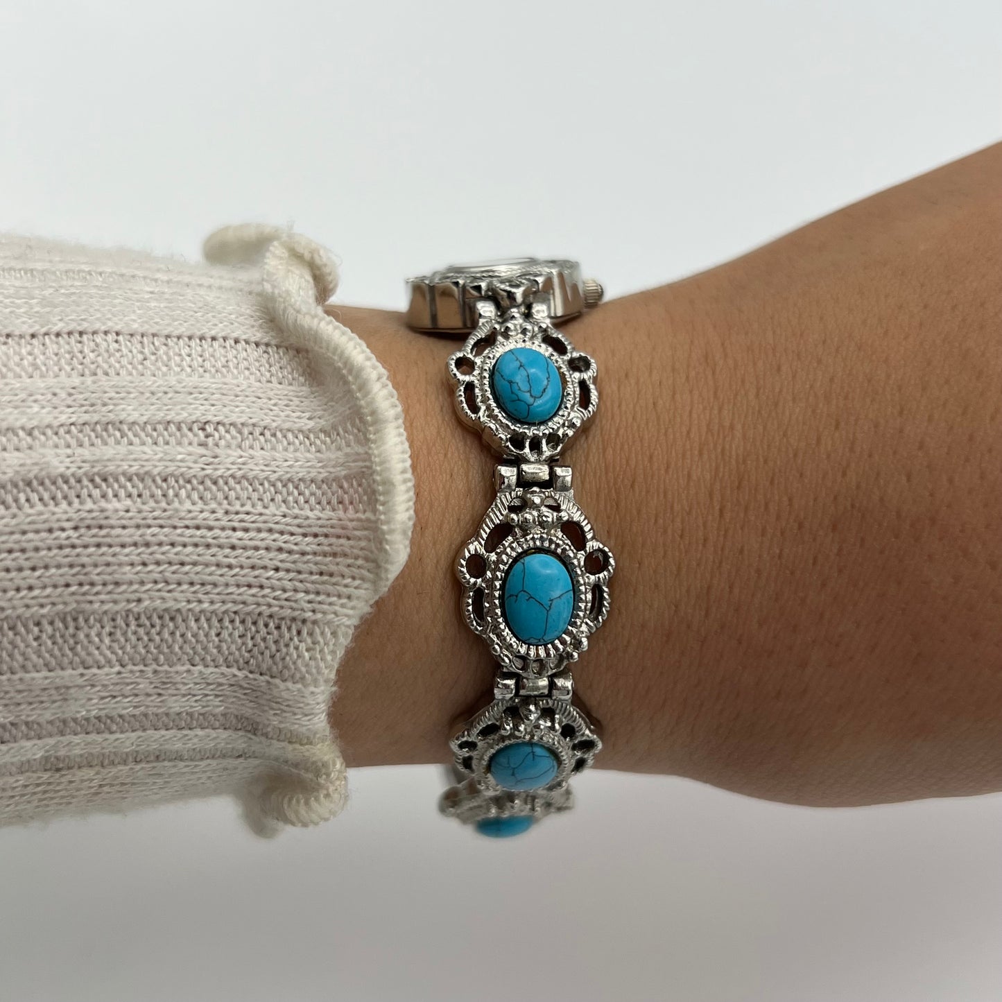 🩵 Turquoise Stone Art Deco Watch