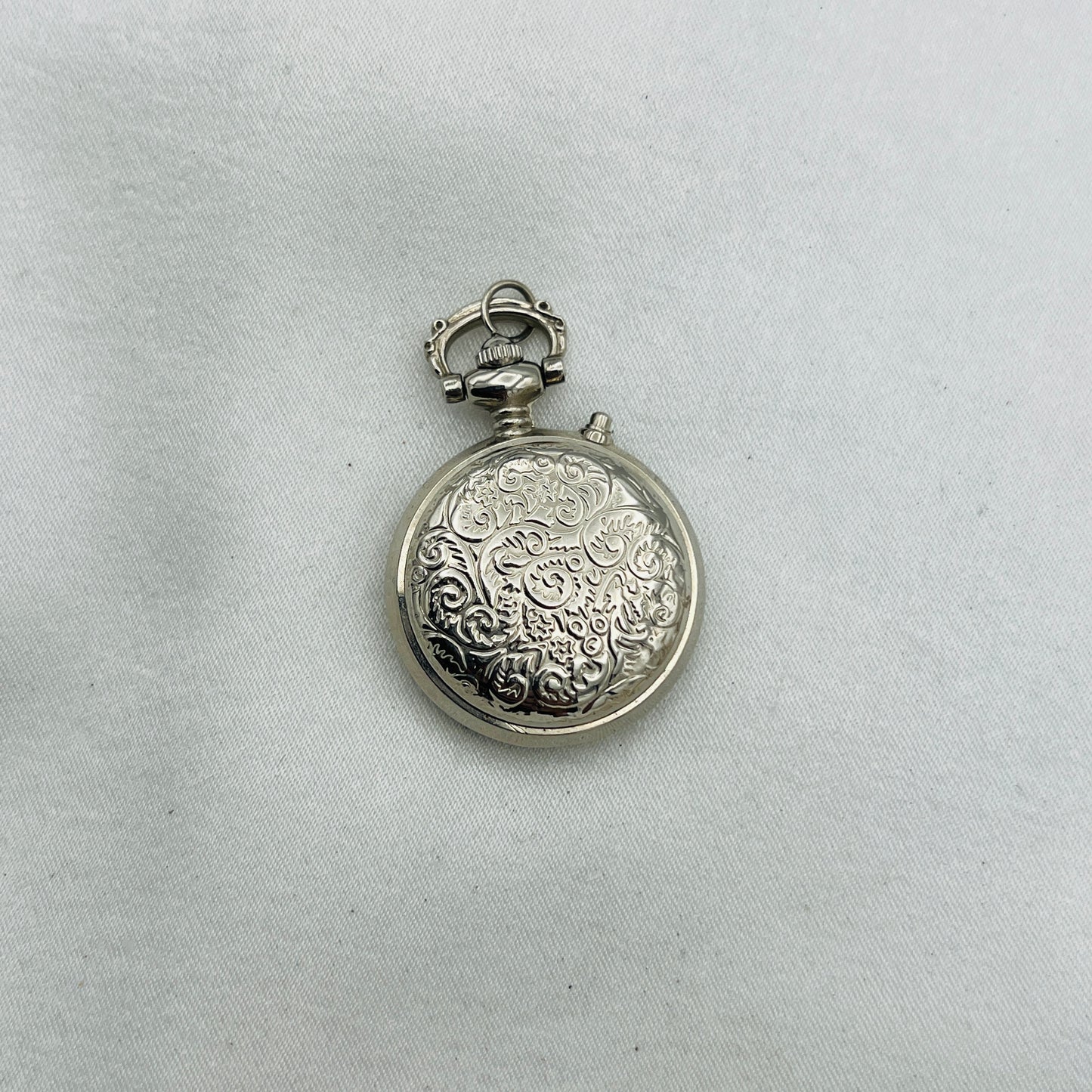 Silver-Toned Watch Pendant