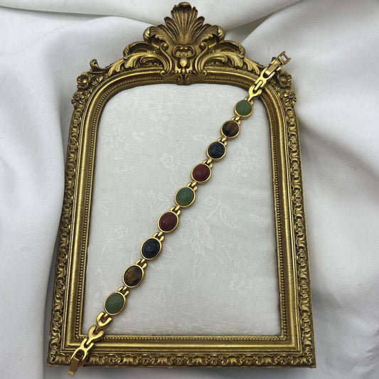 Multi-Colored Scarab Bracelet