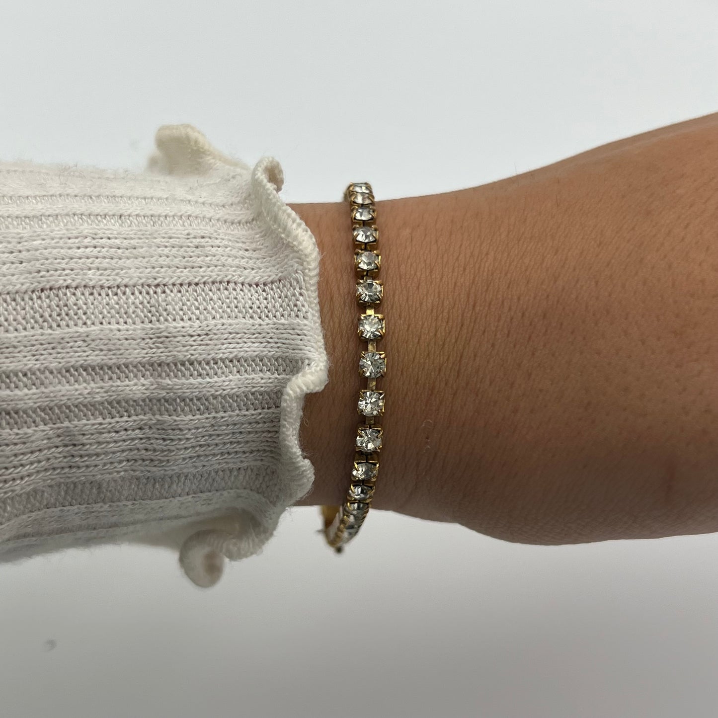 Gold-Toned Diamanté Bracelet