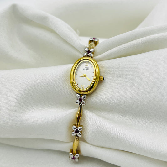 RARE Anne Klein Ruby-Toned Watch
