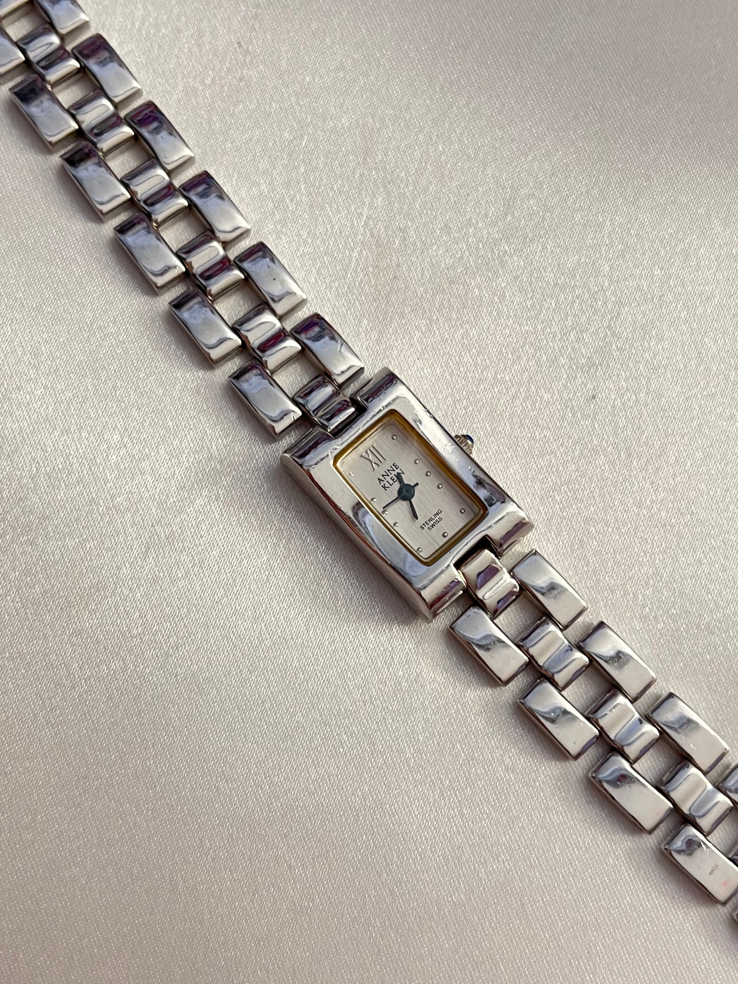Anne Klein Silver Dipped Face Watch