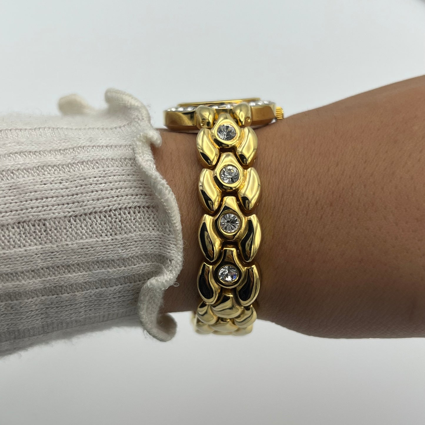 Diamanté Gold-Toned Watch