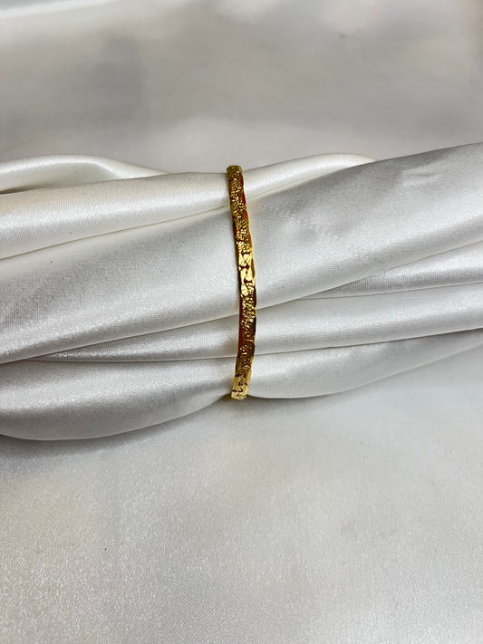 Dainty Gold Nugget Bracelet