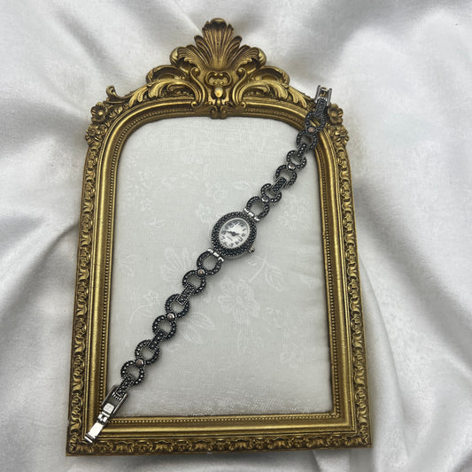 Silver Tone Art Deco Watch