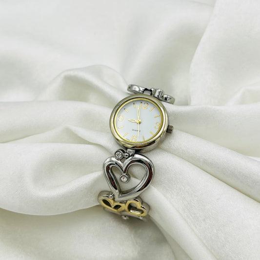 Two-Toned Heart Watch