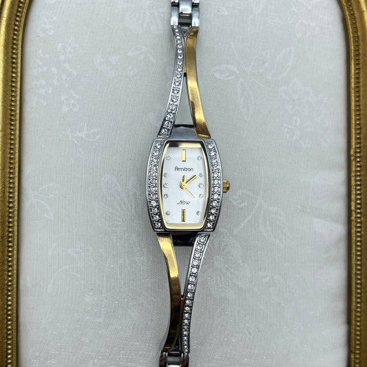 Elegant Two-Toned Diamanté Watch