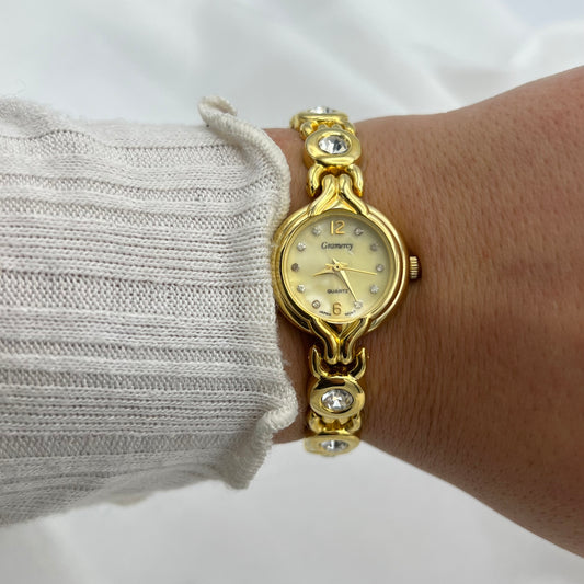 🌟 Gold-Toned Diamanté Watch