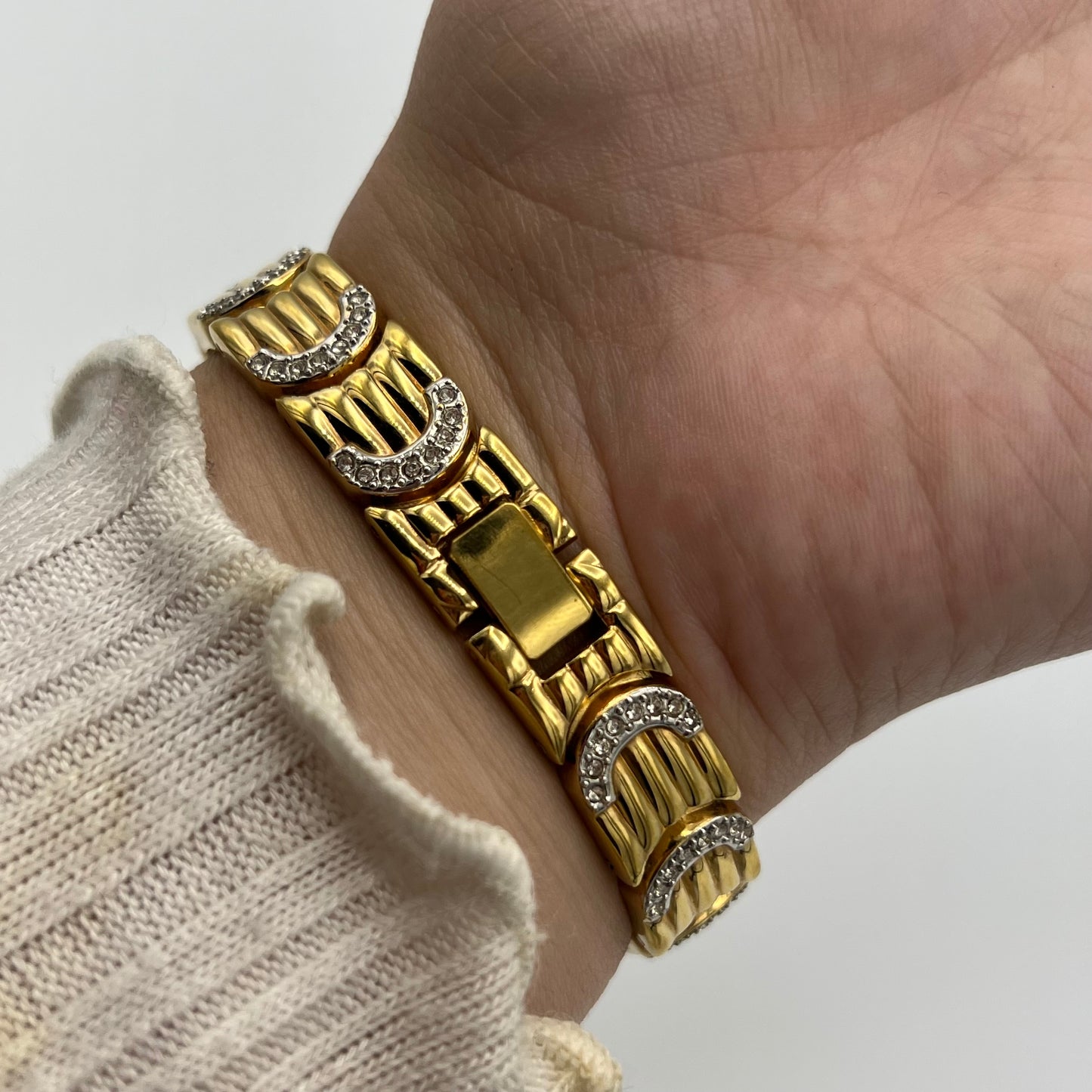 Gold-Toned Diamanté Watch