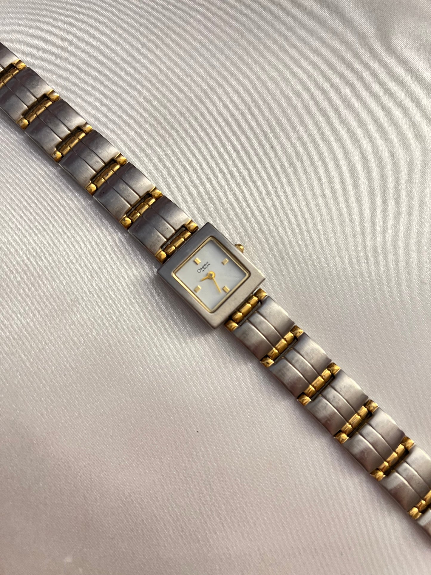 Two-Toned Square Face Watch