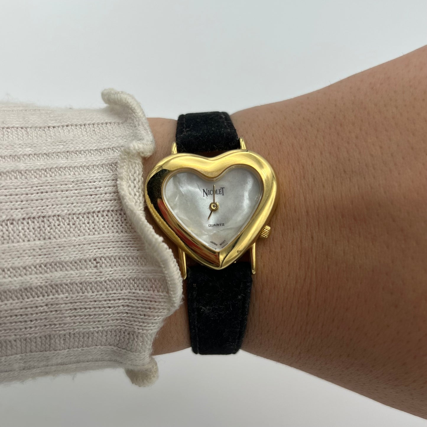 Heart Dial Leather Watch