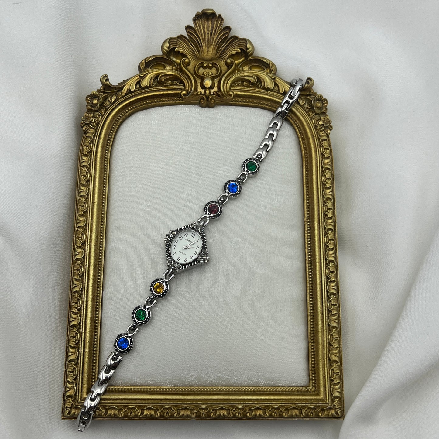 Multi-Colored Gemstone Watch