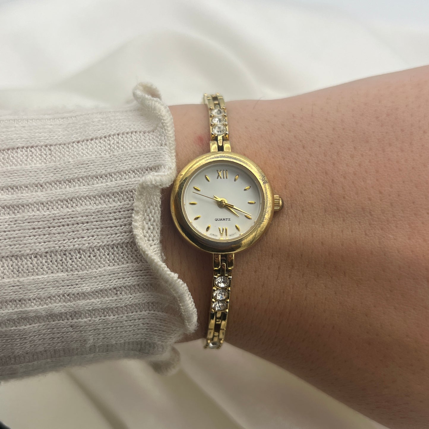 Diamanté Gold-Toned Watch