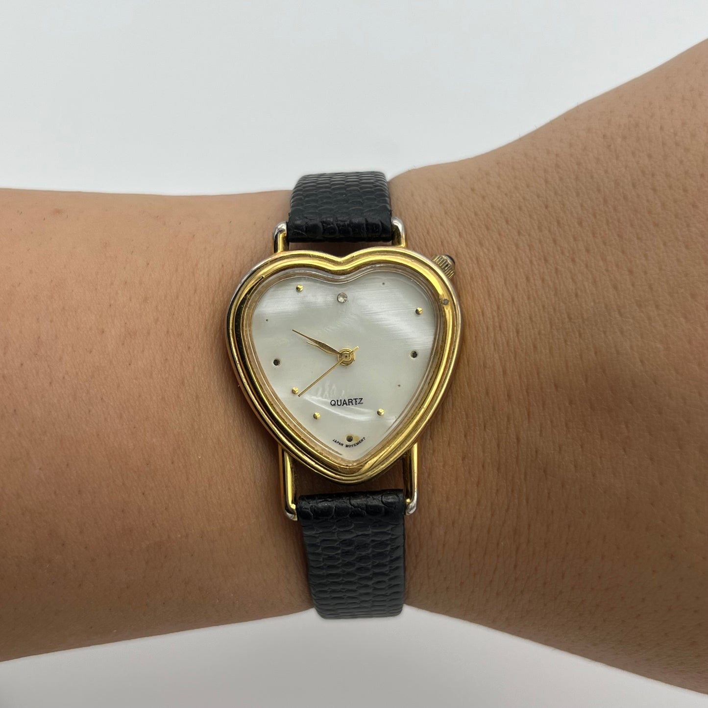 Leather Heart Dial Watch