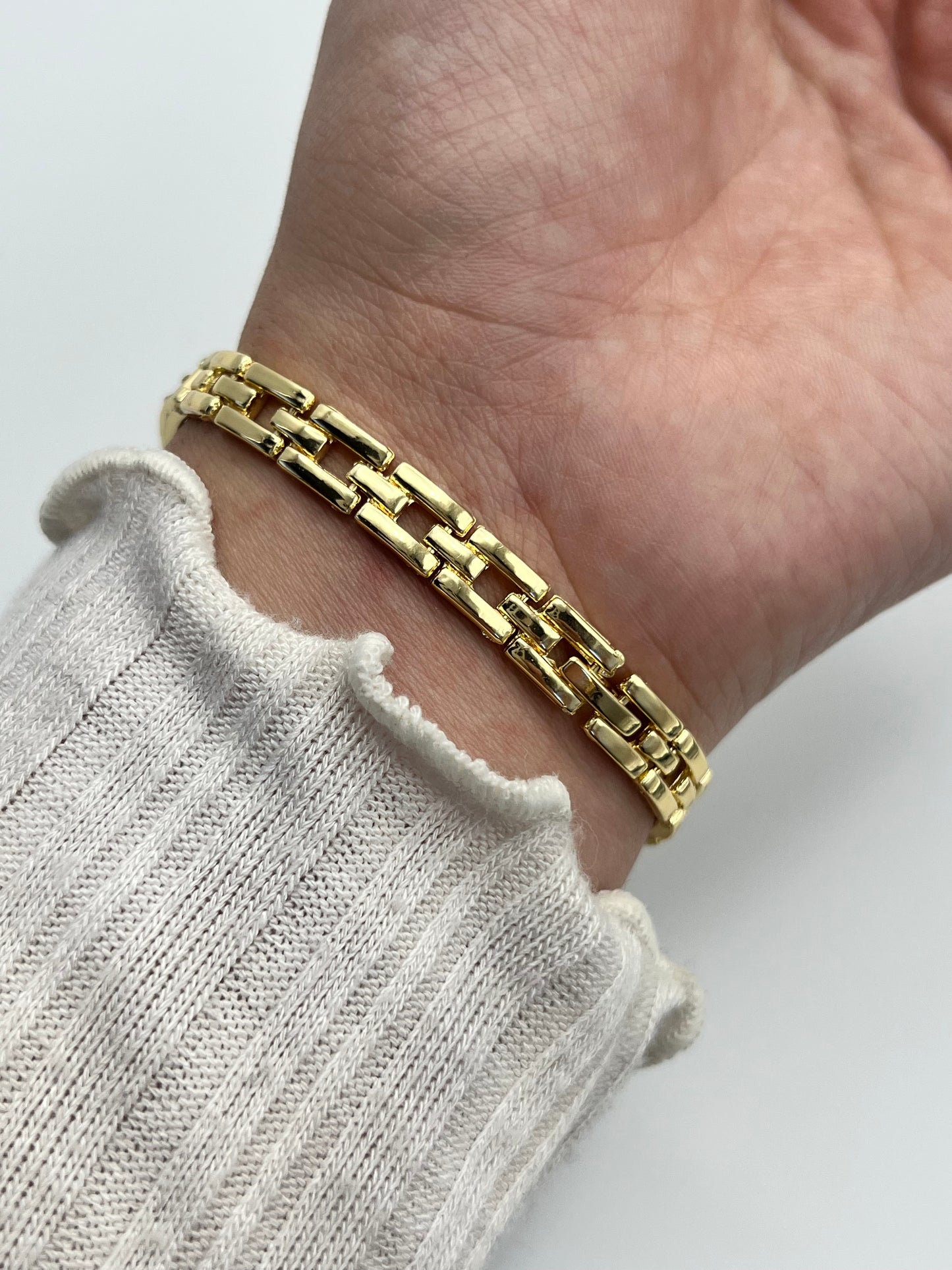 Gold-Toned Diamanté Strap Watch