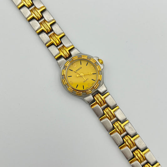 Two-Toned Round Face Watch
