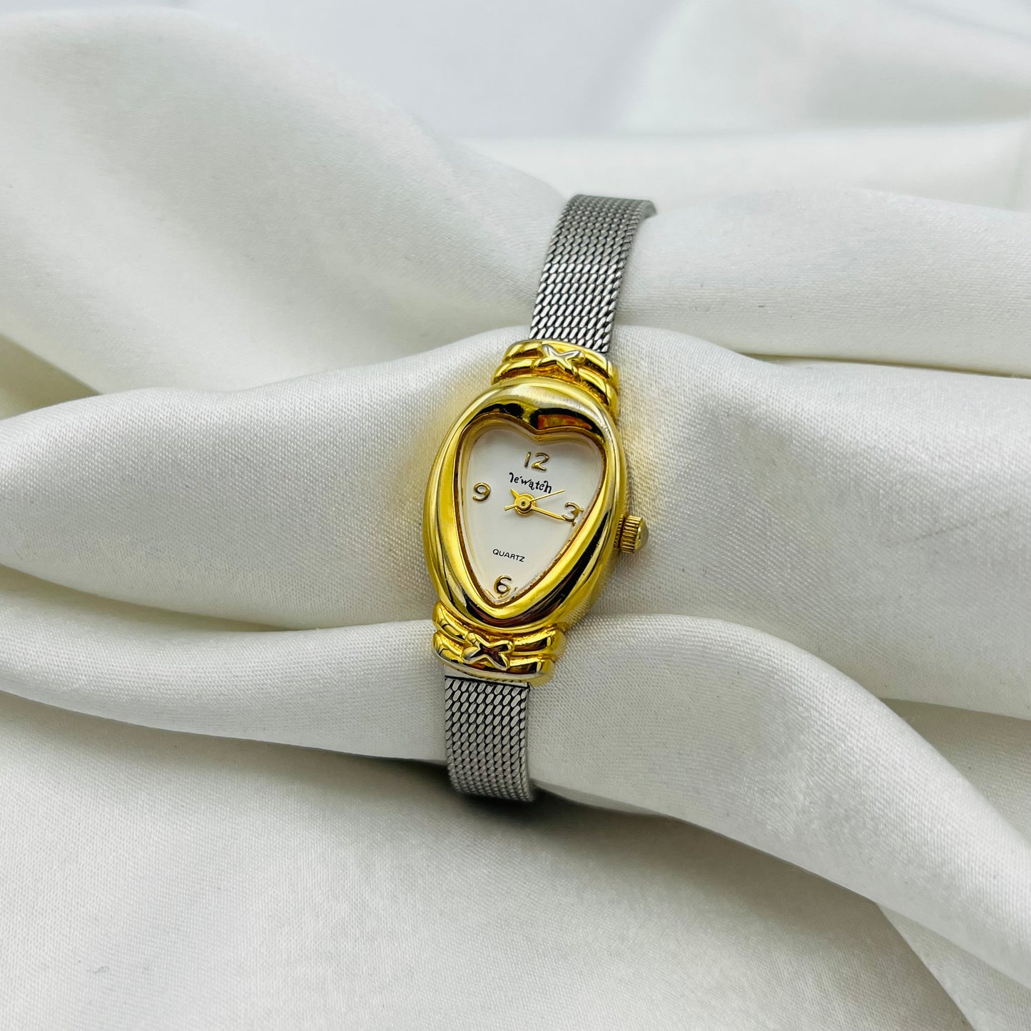 ✨🩶 Two-Toned Heart Watch