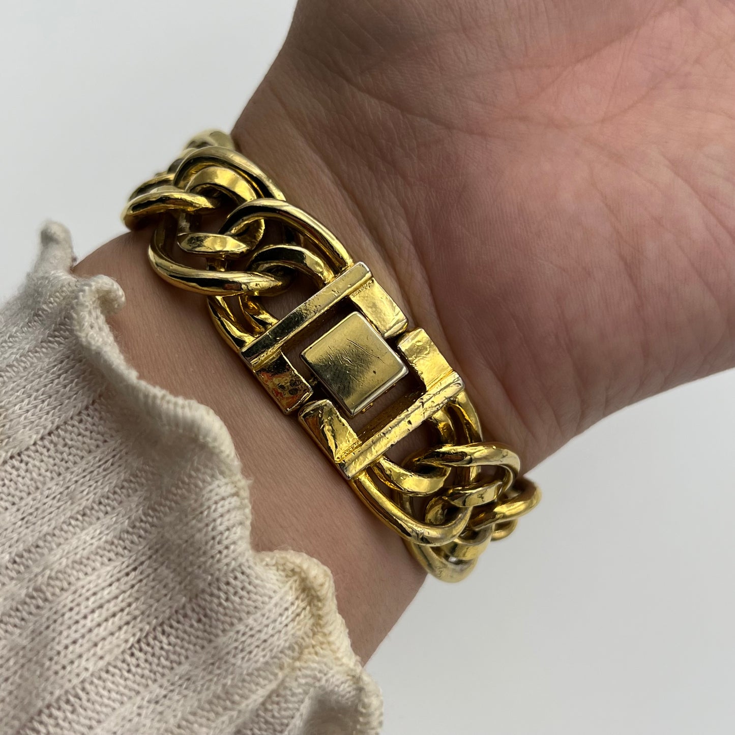 Chunky Gold-Toned Diamanté Watch