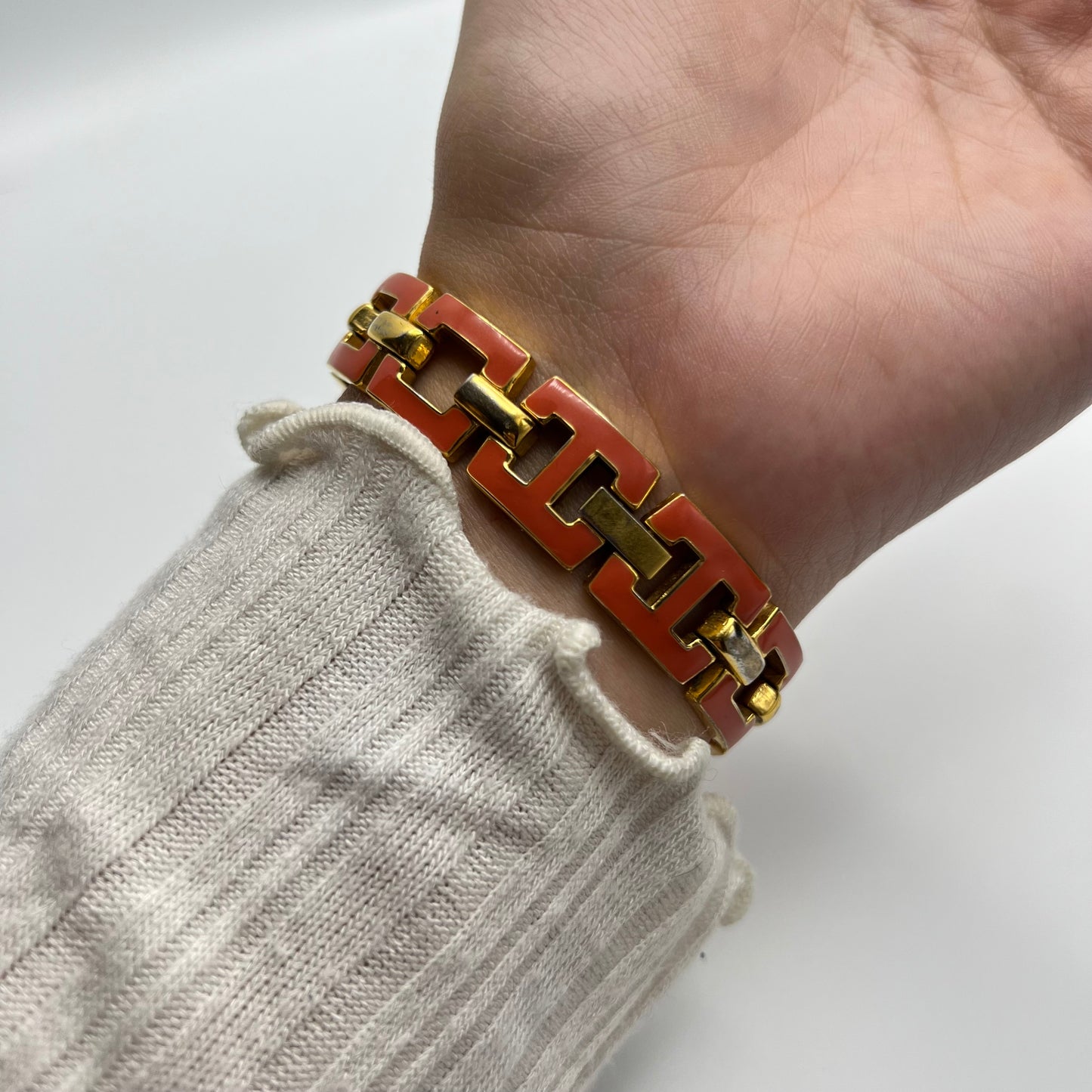 Gold & Coral Toned Watch