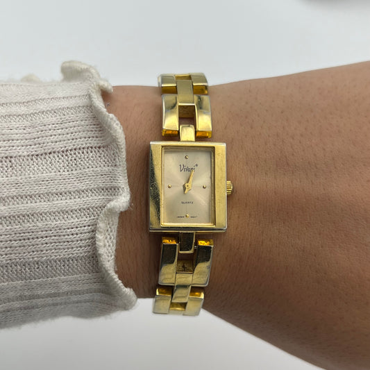 Gold-Toned Tank Watch