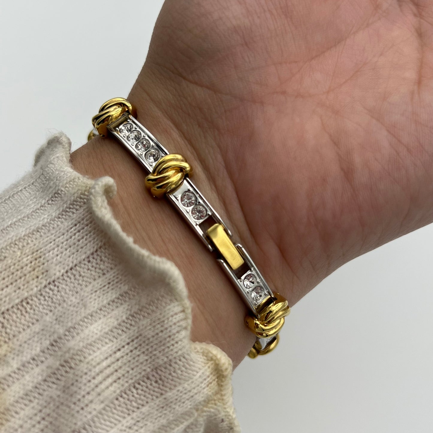 Two-Toned Diamanté Watch