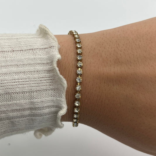 Gold-Toned Diamanté Bracelet