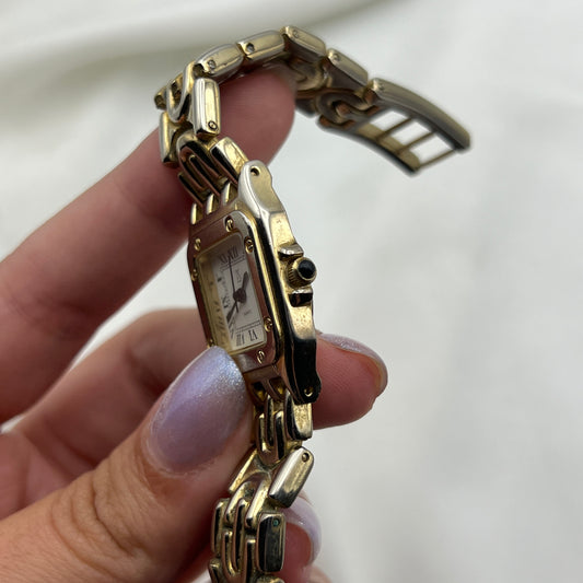 Gold-Tone Tank Watch Similar to the Cartier Panthere. Price: ~$10,000
