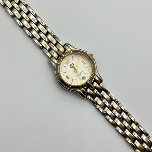 Two-Toned Round Face Watch