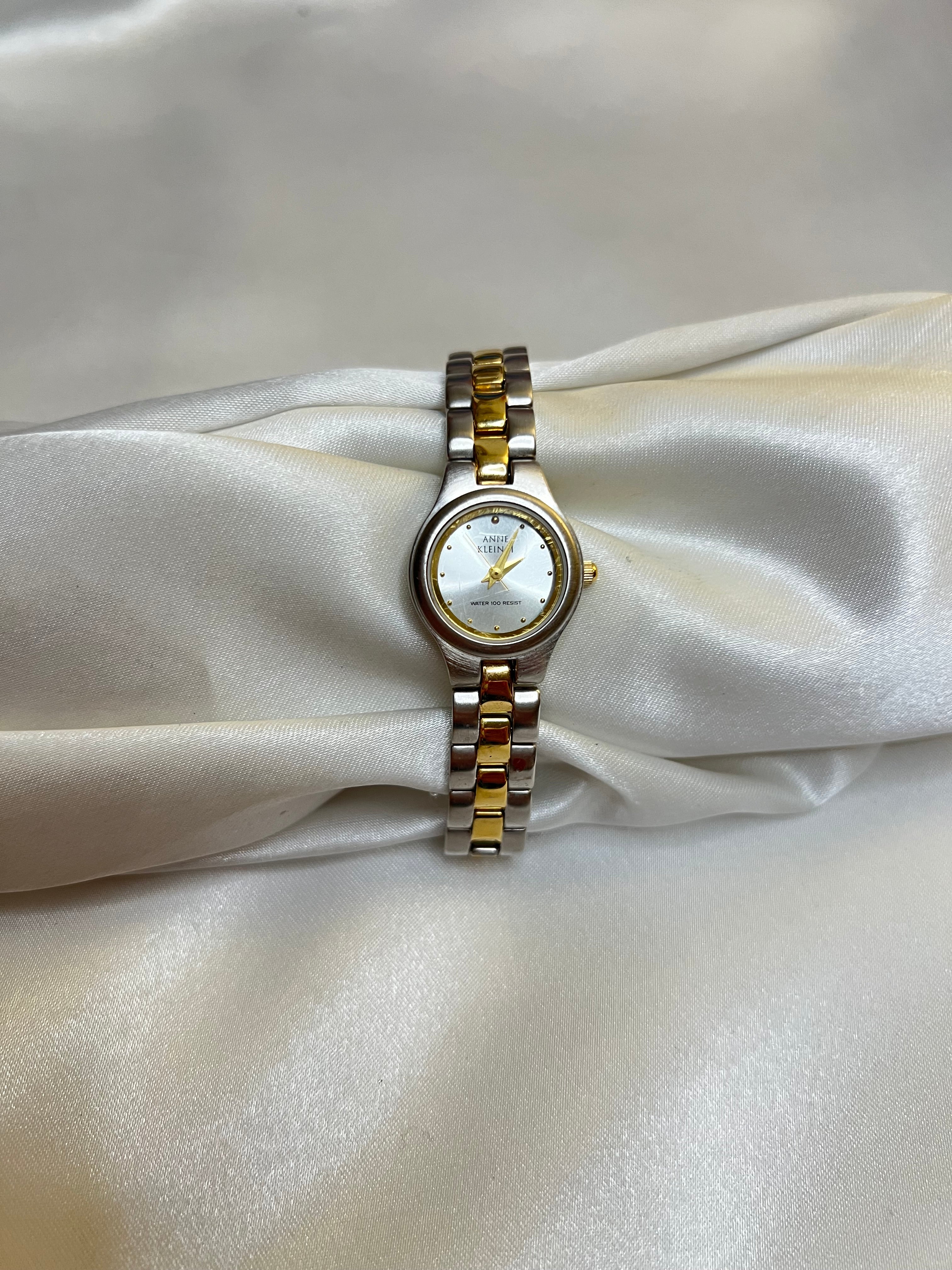 💛🤍 Dainty Anne Klein Two-Toned Watch