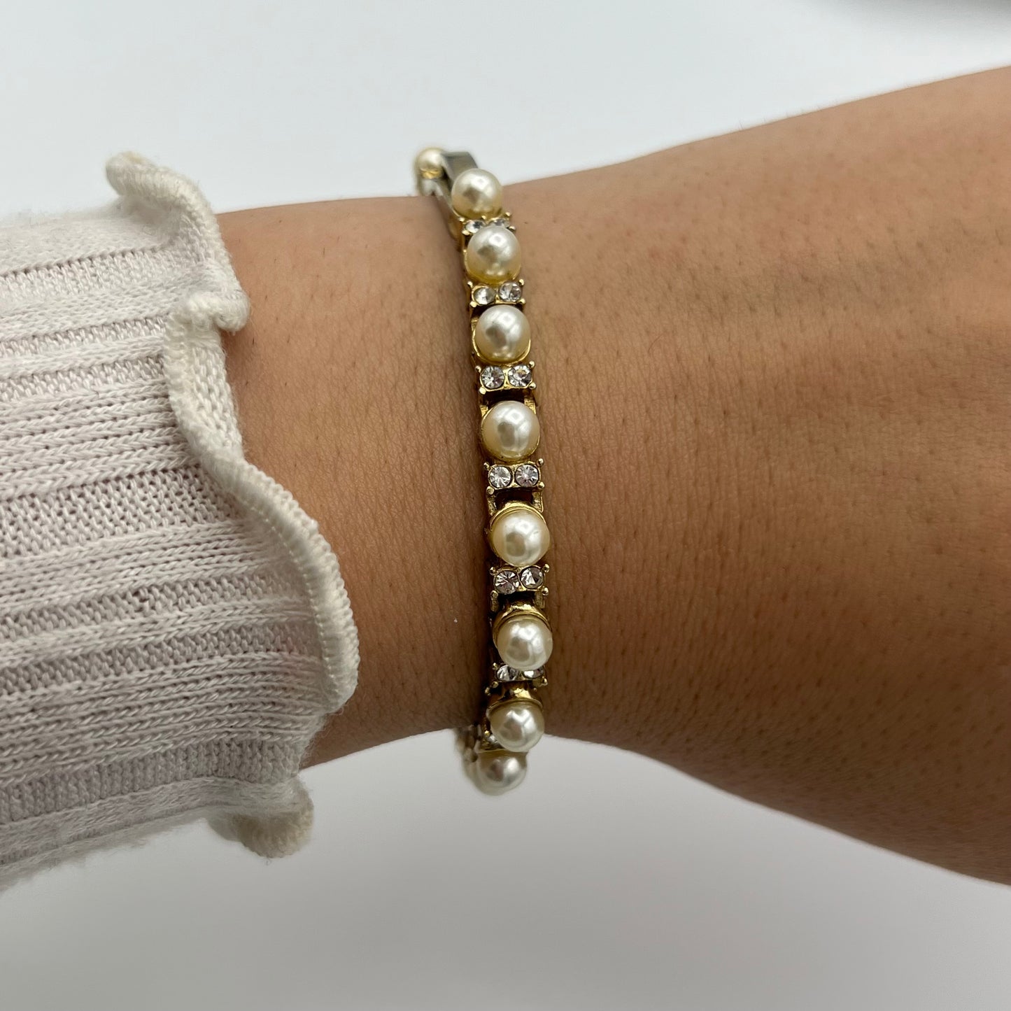 Pearl Diamanté Bracelet