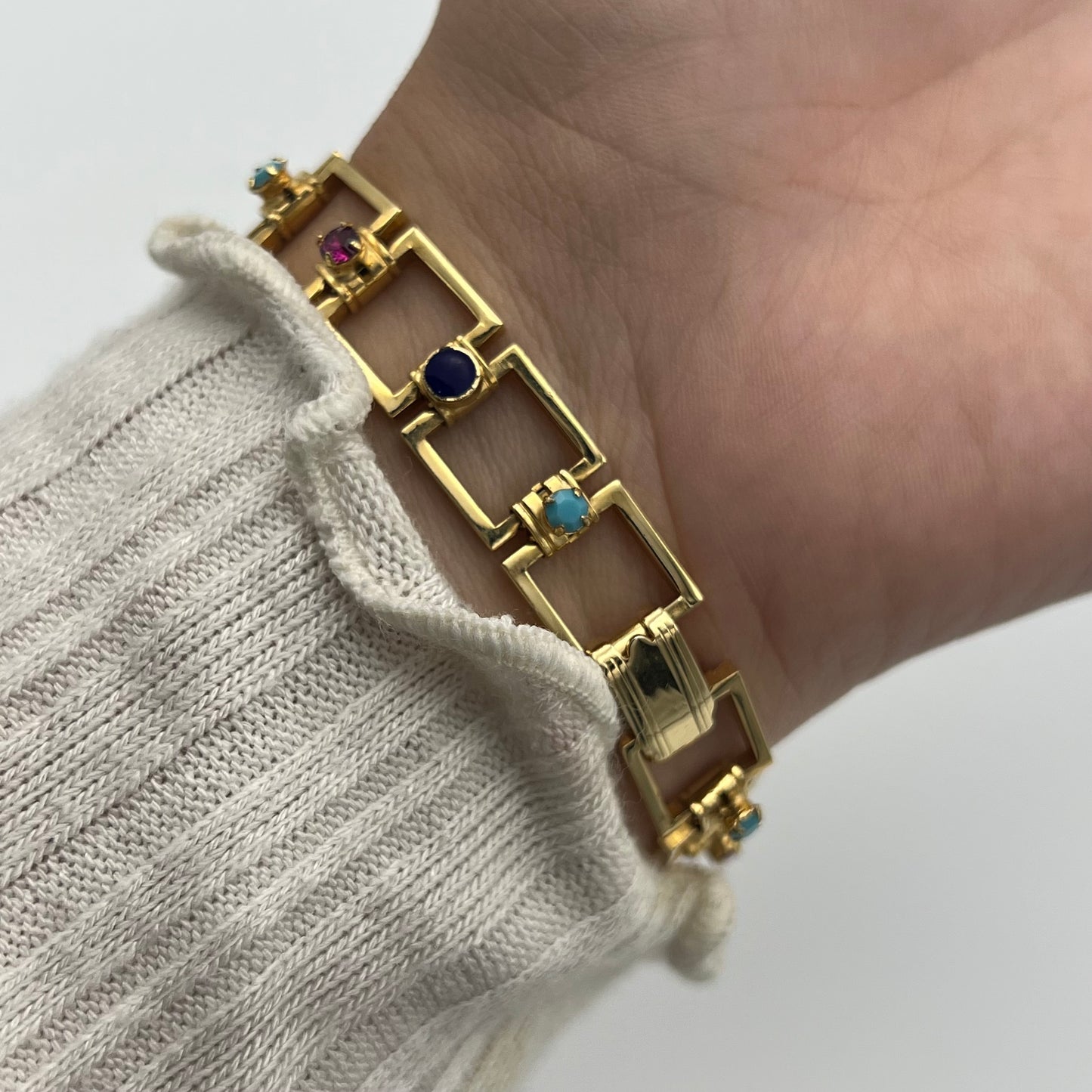 Multi-Colored Gold-Toned Bracelet