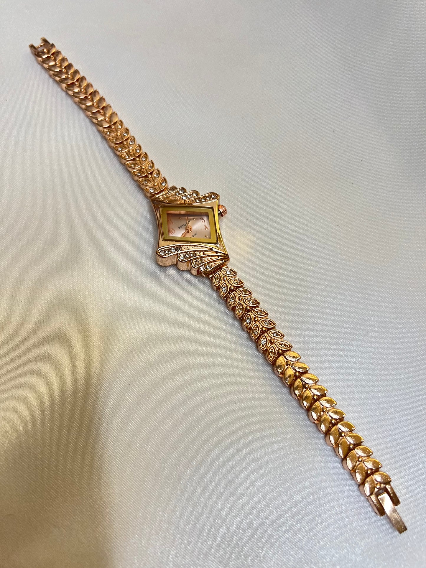 Rose Gold Diamanté Watch