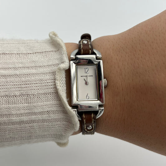 Michael Kors Leather Brown Strap Watch