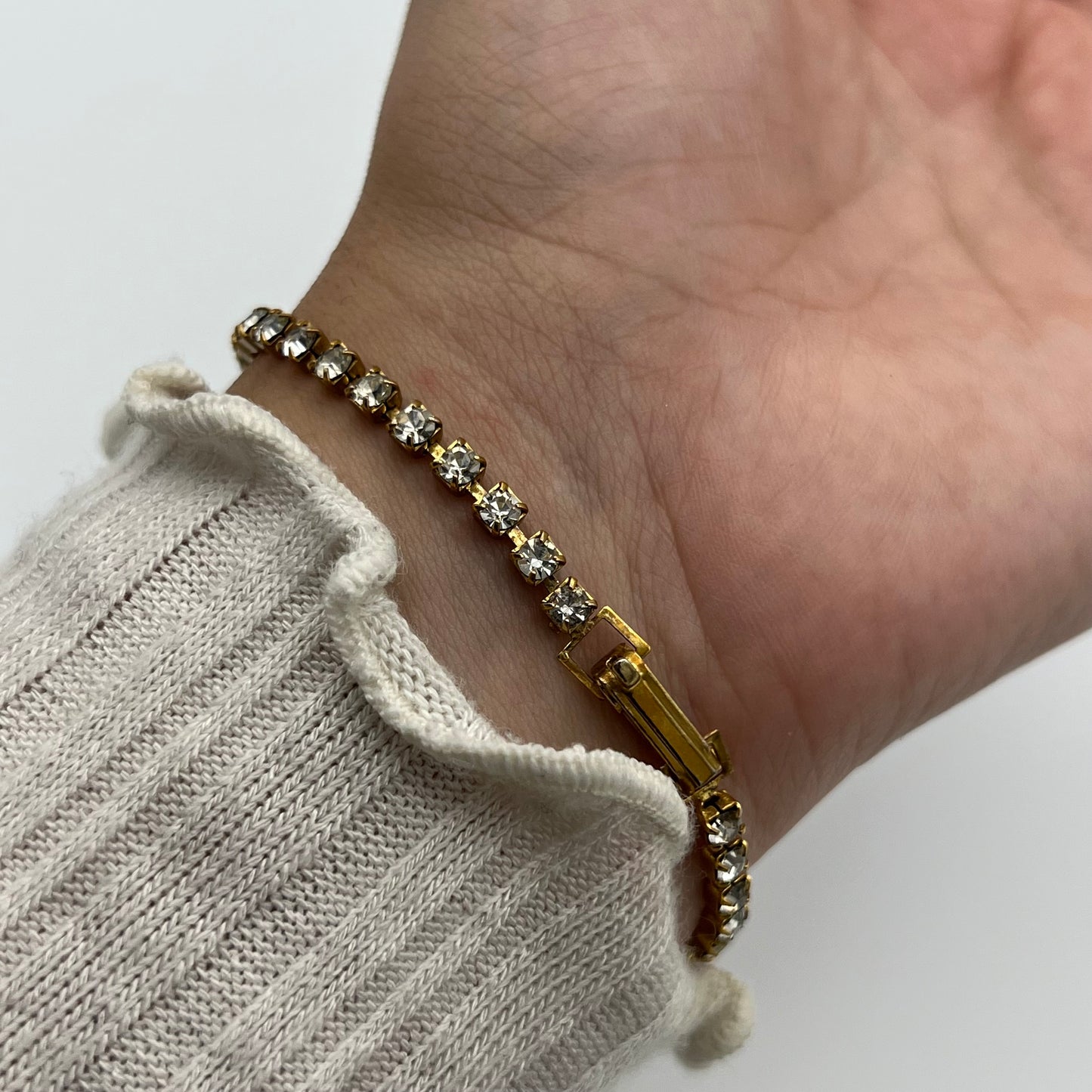 Gold-Toned Diamanté Bracelet