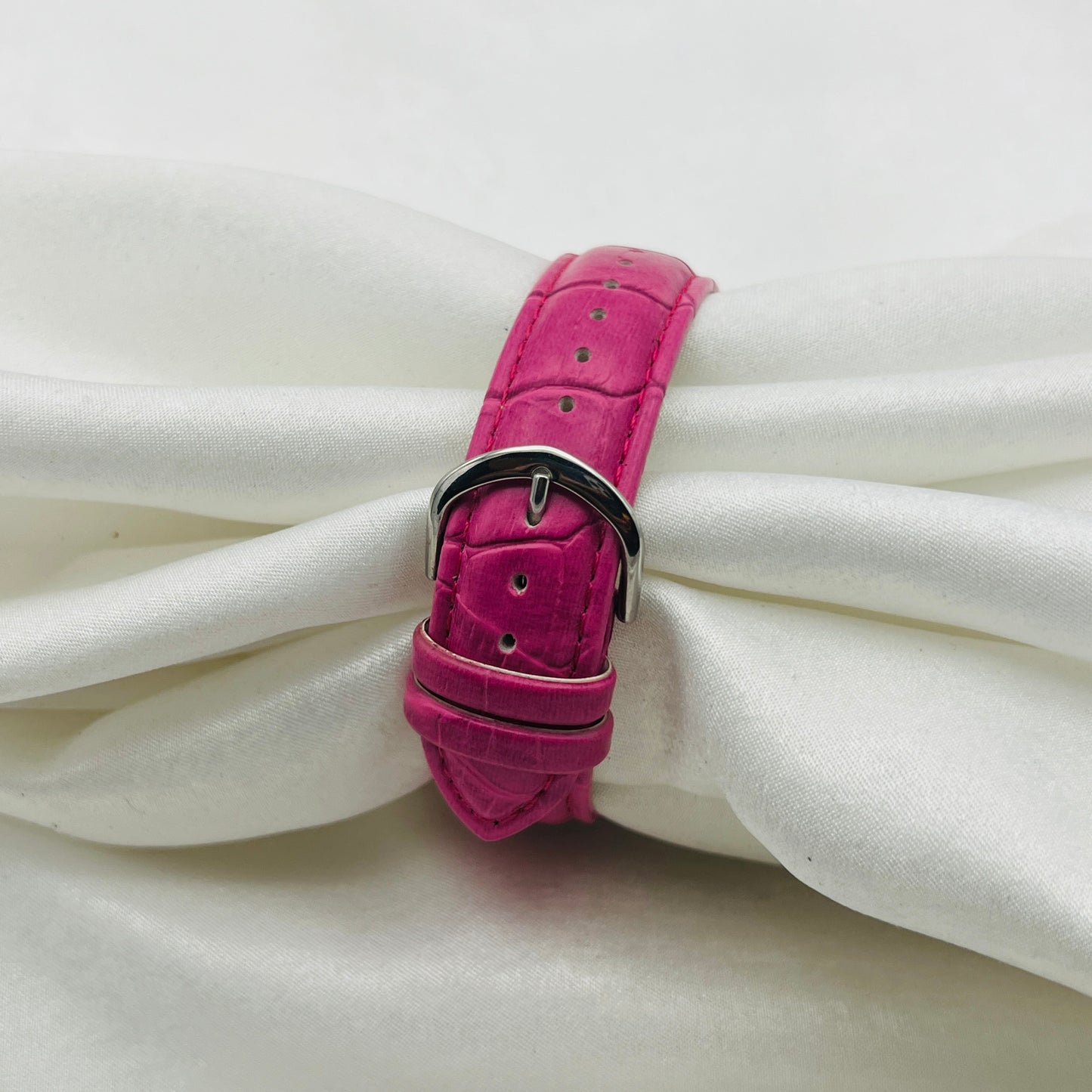 Hot Pink Leather Watch