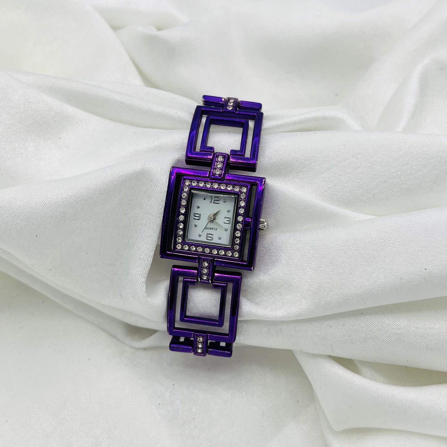 Purple Square Dial Watch
