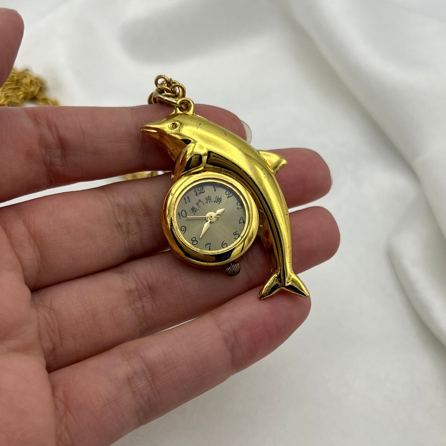 Dolphin Watch Necklace