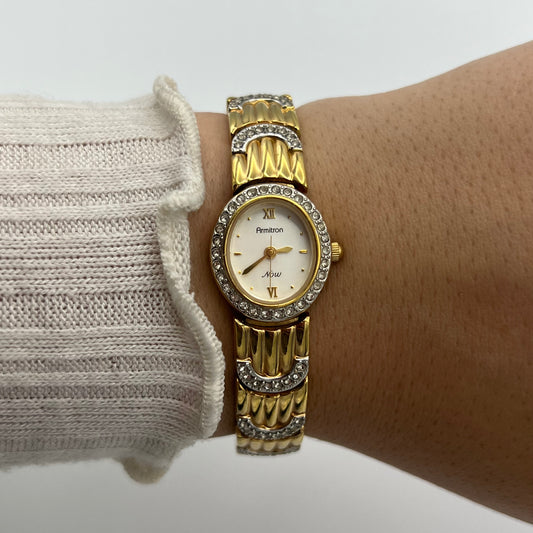Gold-Toned Diamanté Watch